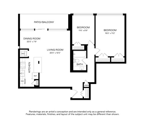 A black and white drawing of a house layout.